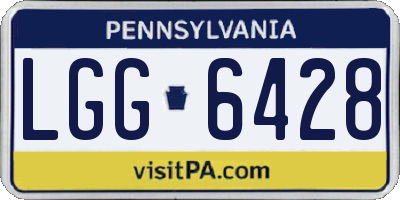 PA license plate LGG6428