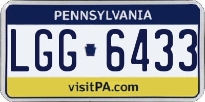 PA license plate LGG6433