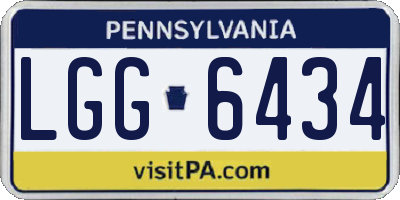 PA license plate LGG6434