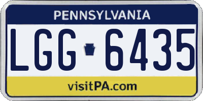 PA license plate LGG6435
