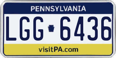 PA license plate LGG6436