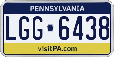PA license plate LGG6438