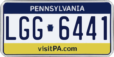 PA license plate LGG6441