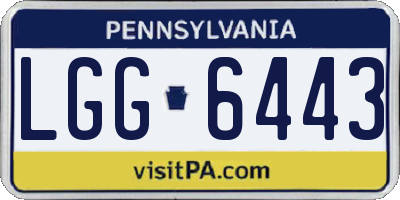 PA license plate LGG6443