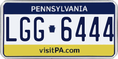 PA license plate LGG6444