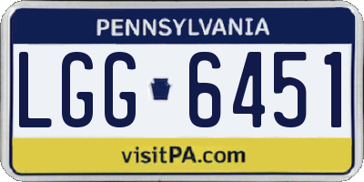 PA license plate LGG6451