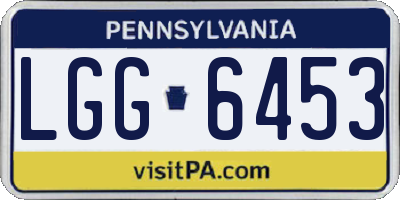 PA license plate LGG6453