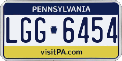PA license plate LGG6454