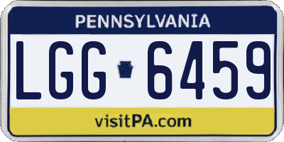 PA license plate LGG6459