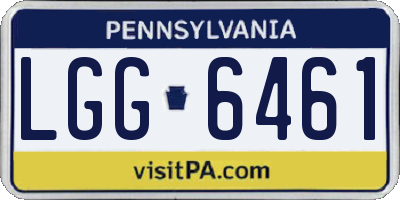 PA license plate LGG6461