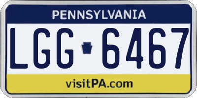 PA license plate LGG6467