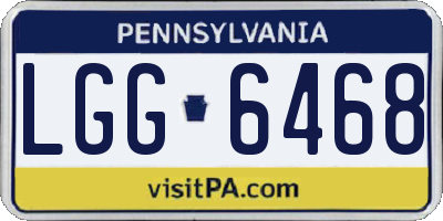 PA license plate LGG6468
