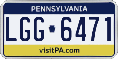 PA license plate LGG6471