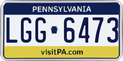PA license plate LGG6473