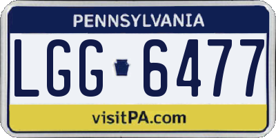 PA license plate LGG6477