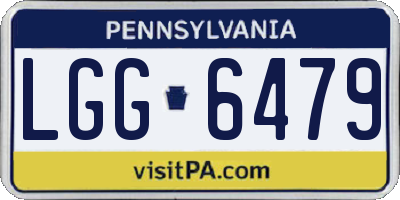 PA license plate LGG6479