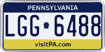 PA license plate LGG6488