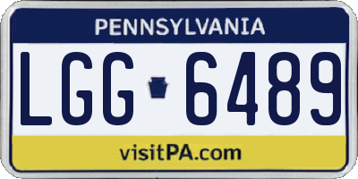 PA license plate LGG6489