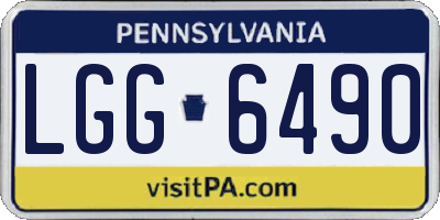PA license plate LGG6490