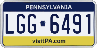 PA license plate LGG6491
