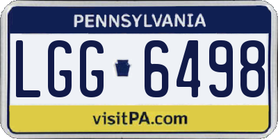 PA license plate LGG6498