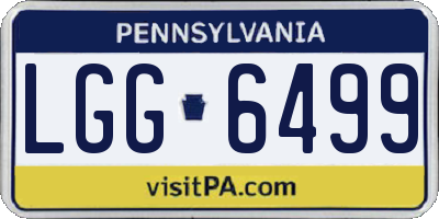 PA license plate LGG6499