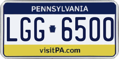 PA license plate LGG6500