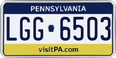 PA license plate LGG6503
