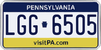 PA license plate LGG6505