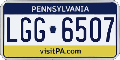 PA license plate LGG6507