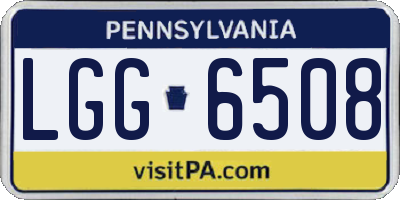 PA license plate LGG6508