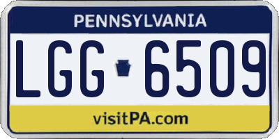 PA license plate LGG6509