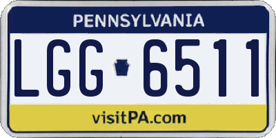PA license plate LGG6511