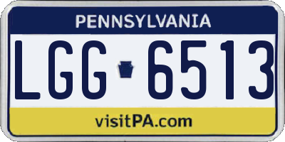 PA license plate LGG6513
