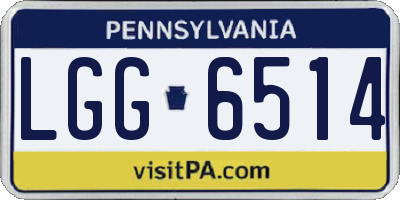 PA license plate LGG6514