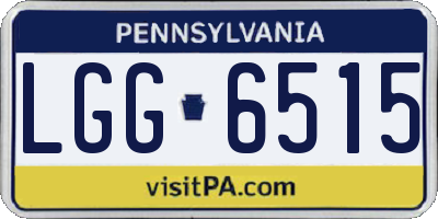 PA license plate LGG6515