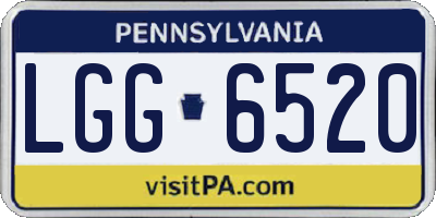PA license plate LGG6520