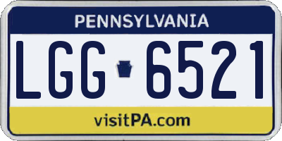 PA license plate LGG6521