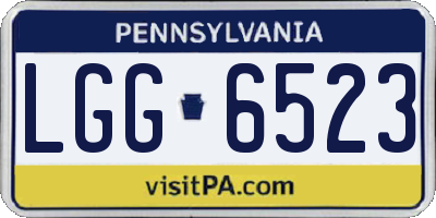 PA license plate LGG6523