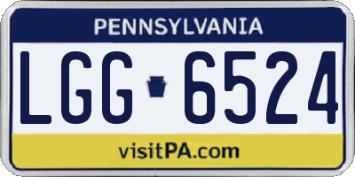 PA license plate LGG6524