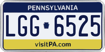 PA license plate LGG6525