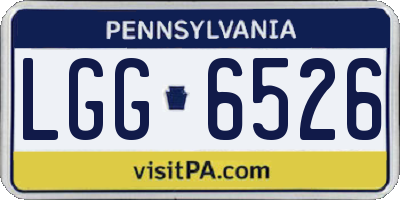 PA license plate LGG6526