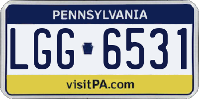 PA license plate LGG6531