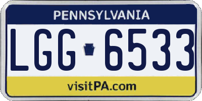 PA license plate LGG6533