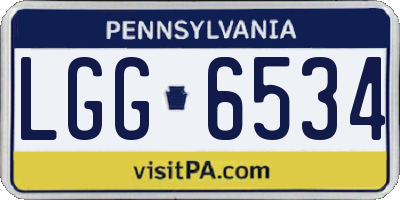 PA license plate LGG6534
