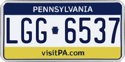 PA license plate LGG6537