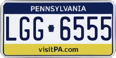 PA license plate LGG6555