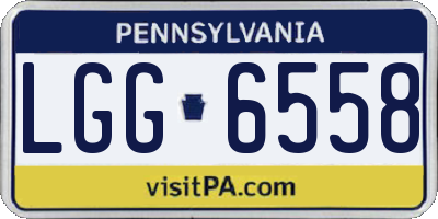 PA license plate LGG6558