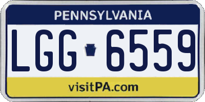 PA license plate LGG6559