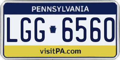 PA license plate LGG6560